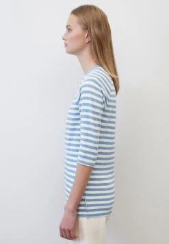 Marc O'Polo DENIM RAGLAN-STREIFEN- REGULAR AUS - Langarmshirt - Multi Soft Sky Blue -Alltags Mode 00b1c1285cbc4d90acbb9943a094383d