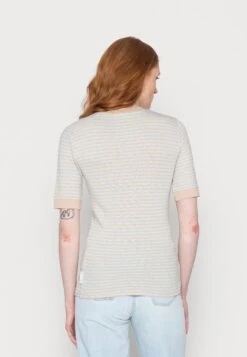 Marc O'Polo DENIM MODERN HALFSLEEVE SLIM FIT STRIPED - T-Shirt Print - Multi/misty Maze -Alltags Mode 0594dec05a6641a28209bf30828f7d46