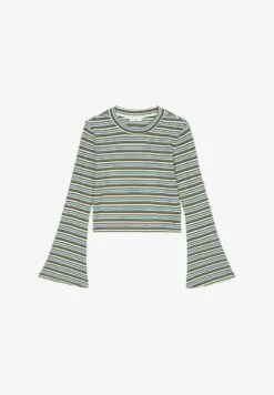 Marc O'Polo DENIM GESTREIFTES LONGSLEEVE MIT TROMPETENÄRMELN AUS - Langarmshirt - Multi Dakota Shadow -Alltags Mode 0649ce18cc4643c7b901797c2c329a97