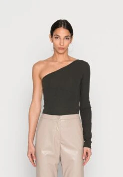 Marc O'Polo DENIM ONE SHOULDER - Langarmshirt - Midnight Emerald