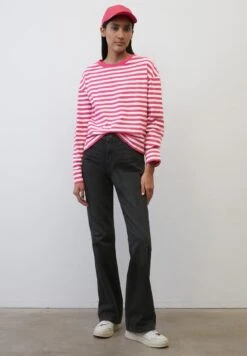 Marc O'Polo DENIM LONGSLEEVE CREWNECK STRIPED - Langarmshirt - Multi Fresh Fuschia -Alltags Mode 076fb0b316ad422cb60177a203b55074