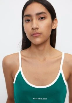 Marc O'Polo DENIM SPAGHETTITRÄGER MIT STRUKTUR AUS ORGANIC C - Bluse - Green -Alltags Mode 0aff799d73b044bf8800ce25a325e2fa