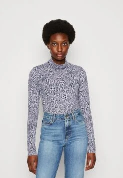 Marc O'Polo DENIM LONGSLEEVE TURTLENECK - Langarmshirt - Multi/beautiful Iris