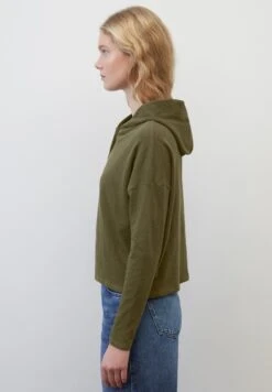 Marc O'Polo DENIM WIDE CROPPED - Kapuzenpullover - Dakota Shadow -Alltags Mode 112f443e4ea54e4f8239a051c30fe837