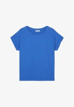 Marc O'Polo DENIM MIT TURN-UP-SLEEVES AUS BASIC - T-Shirt Basic - Mediterranean Blue -Alltags Mode 113638c6b5f54ba89c8327e43d6f7c2d