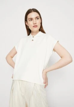 Marc O'Polo DENIM SHORTSLEEVE BUTTON PLACKET - Poloshirt - Scandinavian White -Alltags Mode 1714c70875324164ac98142b115526e6