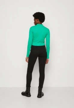 Marc O'Polo DENIM LONG SLEEVE STAND UP COLLAR SLIM FIT CROPPED - Langarmshirt - Neptune -Alltags Mode 1b882900a0f441b2a773b645a44339f7