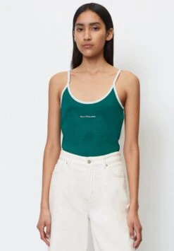 Marc O'Polo DENIM SPAGHETTITRÄGER MIT STRUKTUR AUS ORGANIC C - Bluse - Green