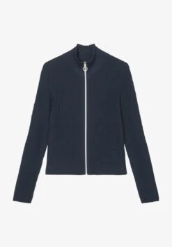 Marc O'Polo DENIM STEHKRAGEN-MIT ZIPPER CROPPED AUS SOF - Strickjacke - Crystal Seas -Alltags Mode 228a02d0604c4a25b3501b73e2a2d4ac