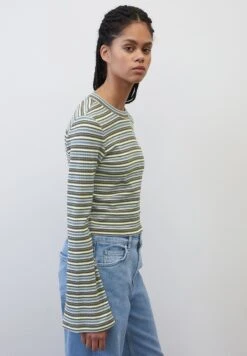 Marc O'Polo DENIM GESTREIFTES LONGSLEEVE MIT TROMPETENÄRMELN AUS - Langarmshirt - Multi Dakota Shadow -Alltags Mode 2821af544fdc4ae593b7f77816bea19a