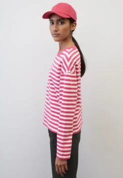 Marc O'Polo DENIM LONGSLEEVE CREWNECK STRIPED - Langarmshirt - Multi Fresh Fuschia -Alltags Mode 28a5f38da39444428753049a05efe3c6