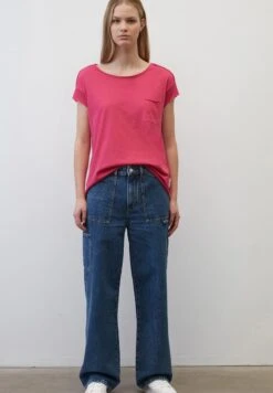 Marc O'Polo DENIM KURZARM MIT AUS LE - T-Shirt Basic - Fresh Fuschia -Alltags Mode 290d0d5ac4a9408a8f1013d42c9de321