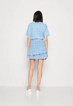 Marc O'Polo DENIM SKIRT ELASTIC WAIST GATHERING RUFFLE - Minirock - Multi/mediterranean Blue -Alltags Mode 2b0347244779492bae22dc1337725f5e