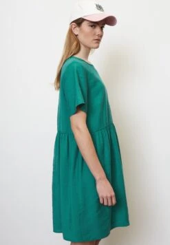 Marc O'Polo DENIM KURZES MIT GERAFFTER TAILLE AUS FLIESSEND - Freizeitkleid - Blue -Alltags Mode 2ccb864f0fad44bdb1e76d2ceebc27df