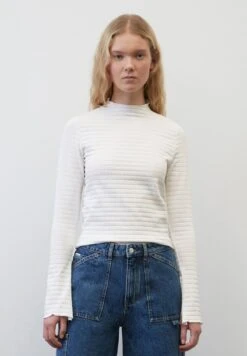 Marc O'Polo DENIM LANGARM SLIM CROPPED IN ELASTIS - Langarmshirt - Scandinavian White -Alltags Mode 2df4e847c911491fbd866799908dc149 1