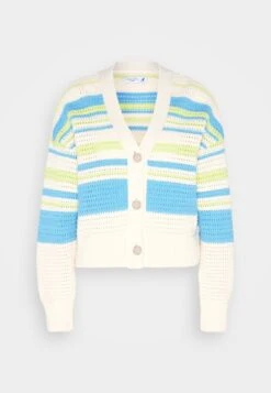 Marc O'Polo DENIM V NECK CARDIGAN WITH LONG SLEEVES - Strickjacke - Multi/limeade -Alltags Mode 2e7ddaffddc8439197c765c714161055