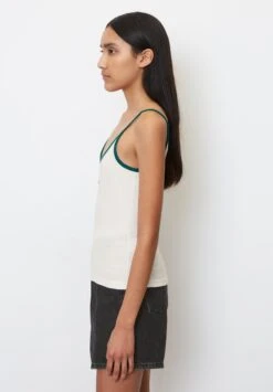 Marc O'Polo DENIM SPAGHETTITRÄGER MIT STRUKTUR AUS ORGANIC C - Bluse - Scandinavian White -Alltags Mode 31fba7ab179548f18f7759d9ea51af1e