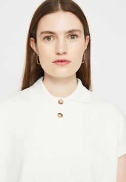 Marc O'Polo DENIM SHORTSLEEVE BUTTON PLACKET - Poloshirt - Scandinavian White -Alltags Mode 33e102c7c017489c86169a429a502570