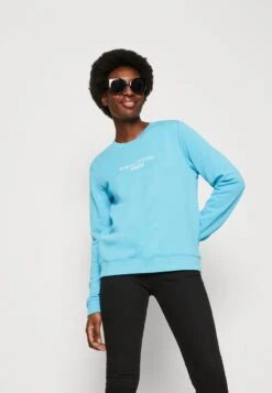 Marc O'Polo DENIM BASIC FIT CREW NECK LOGO EMBROIDERY - Sweatshirt - Pool Party -Alltags Mode 35486e8c015045849aa842a2fa8b5156