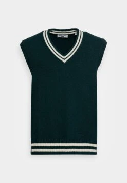 Marc O'Polo DENIM V NECK VEST - Strickpullover - Midnight Flora