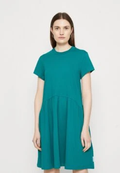 Marc O'Polo DENIM DRESS STYLE HEAVY RAW RUFFLES - Jerseykleid - Green