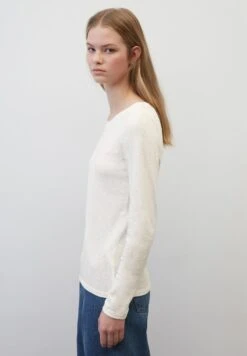 Marc O'Polo DENIM CREW NECK REGULAR FIT - Langarmshirt - Scandinavian White -Alltags Mode 3ab49fbc851a4452aedfe8cb24c57955