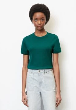 Marc O'Polo DENIM RUNDHALS MIT STRUKTUR AUS - T-Shirt Basic - Green