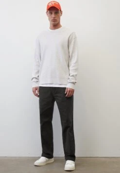 Marc O'Polo DENIM MOCK NECK IN ORGANIC - Strickpullover - Light Shadow Melange -Alltags Mode 407f9a0ab63748b48e8eadf0aea17bf5