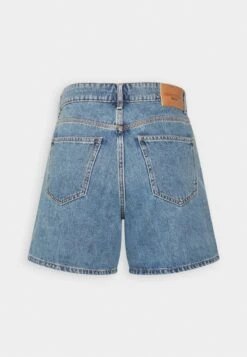 Marc O'Polo DENIM HIGH WAIST SHAPED FIT BERMUDA LENGTH STITCHED - Jeans Shorts - Multi/light Vintage Cobalt Blu -Alltags Mode 43294c9aecb349bfa4c0b99ae5acb47f