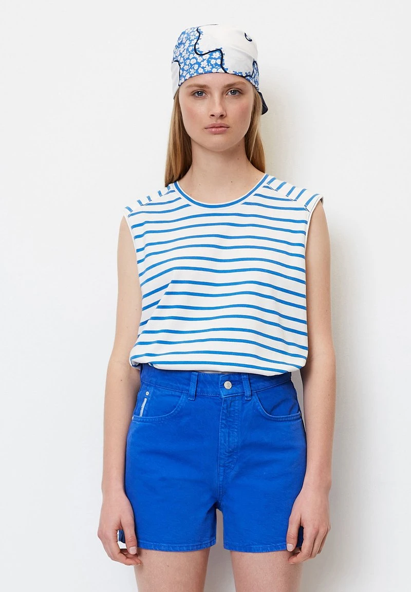 Marc O'Polo DENIM ÄRMELLOSES STREIFEN LOOSE - T-Shirt Print - Multi Mediterranean Blue 1 Marc O'Polo DENIM ÄRMELLOSES STREIFEN LOOSE - T-Shirt Print - Multi Mediterranean Blue