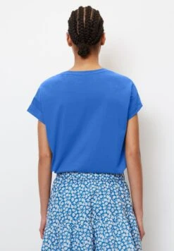Marc O'Polo DENIM MIT TURN-UP-SLEEVES AUS BASIC - T-Shirt Basic - Mediterranean Blue -Alltags Mode 44b0eb061dbc4ae581c1057bab15309d