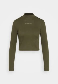 Marc O'Polo DENIM LONG SLEEVE STAND UP COLLAR SLIM FIT CROPPED - Langarmshirt - Crystal Seas -Alltags Mode 48a72f86963e43f7af1d7774671afe17