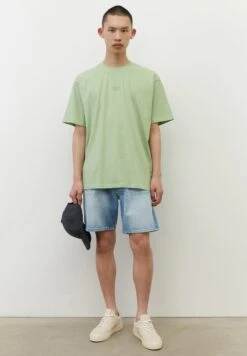 Marc O'Polo DENIM SHORT SLEEVE RELAXED - T-Shirt Basic - Gossip Green Melange -Alltags Mode 52d3ea6558774820ad08209770d63b21