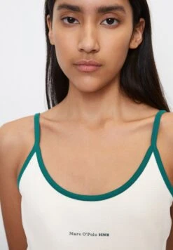 Marc O'Polo DENIM SPAGHETTITRÄGER MIT STRUKTUR AUS ORGANIC C - Bluse - Scandinavian White -Alltags Mode 5b3cbab1742a4b28829efab54abcf572