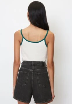 Marc O'Polo DENIM SPAGHETTITRÄGER MIT STRUKTUR AUS ORGANIC C - Bluse - Scandinavian White -Alltags Mode 5b991612c5634d138871def6ca4335fd