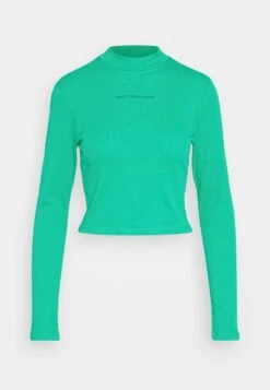 Marc O'Polo DENIM LONG SLEEVE STAND UP COLLAR SLIM FIT CROPPED - Langarmshirt - Neptune -Alltags Mode 5f336fd6a87e4eed906eb30e7a65c97f