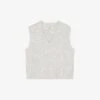 Marc O'Polo DENIM VEST WITH V NECK - Strickpullover - Light Shadow Melange