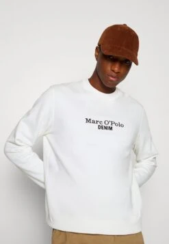 Marc O'Polo DENIM LONG SLEEVE LOGO PRINT ARTWORK - Sweatshirt - Egg White -Alltags Mode 676138bd7e5f4d7fa4a07fca09a99d11