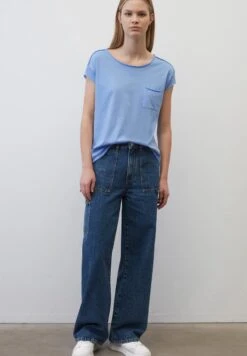 Marc O'Polo DENIM KURZARM MIT AUS LE - T-Shirt Basic - Soft Sky Blue -Alltags Mode 6c2b5232400b496389921f3a3e18c709