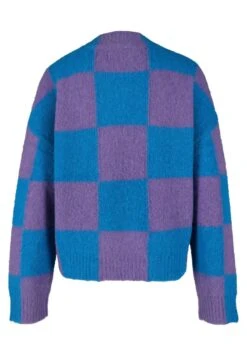 Marc O'Polo DENIM WITH CHECK CRYSTAL SEAS - Strickpullover - Blue -Alltags Mode 74cfec00619f435181fa6b7ecc1c566f