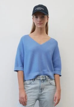 Marc O'Polo DENIM MIT V-AUSSCHNITT - Strickpullover - Soft Sky Blue