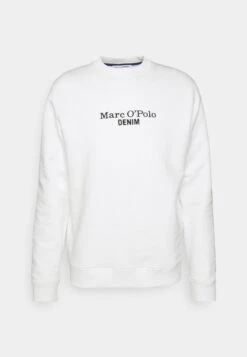 Marc O'Polo DENIM LONG SLEEVE LOGO PRINT ARTWORK - Sweatshirt - Egg White -Alltags Mode 7a620ad536b04b90946ca1ffec6d973d