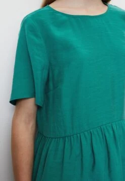 Marc O'Polo DENIM KURZES MIT GERAFFTER TAILLE AUS FLIESSEND - Freizeitkleid - Blue -Alltags Mode 8063fcffca5d45759e99a752e6e65ed8