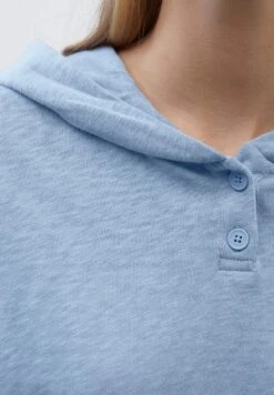 Marc O'Polo DENIM CROPPED AUS SOFTEM - Kapuzenpullover - Soft Sky Blue -Alltags Mode 8088b2da8fa842cd9014b2d69df5f094