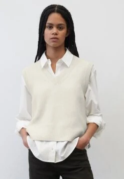 Marc O'Polo DENIM VEST WITH V NECK - Strickpullover - Light Shadow Melange -Alltags Mode 8264d979721b410db1a90a816785fd15 1