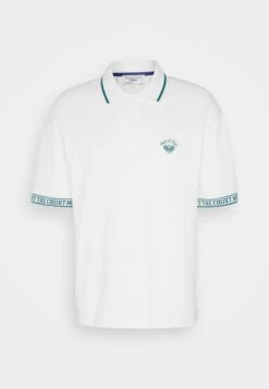 Marc O'Polo DENIM SHORT SLEEVE BUTTON PLACKET TIPPING WORDING CUFF - Poloshirt - Egg White -Alltags Mode 85c154950aed4a5a9633ff44fd71a192