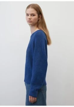 Marc O'Polo DENIM RUNDHALS CROPPED AUS SOFTEM SCH - Strickpullover - Kensington Blue -Alltags Mode 8a7b762f7fcb48e49cea8053211ba174
