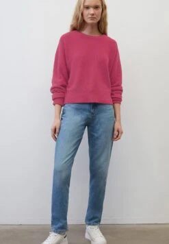 Marc O'Polo DENIM RUNDHALS CROPPED AUS SOFTEM SCH - Strickpullover - Fresh Fuschia -Alltags Mode 8df4cef4247442819a73d9cbf5cee741