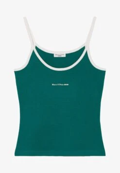 Marc O'Polo DENIM SPAGHETTITRÄGER MIT STRUKTUR AUS ORGANIC C - Bluse - Green -Alltags Mode 9111ac5979564e7081b3bf8f61e5cbd3