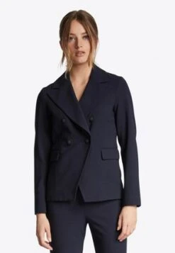 Marc O'Polo DENIM STEHKRAGEN-MIT ZIPPER CROPPED AUS SOF - Strickjacke - Navy Teal -Alltags Mode 92078b7e8b6b478caa2eacd9dd5ca3a1